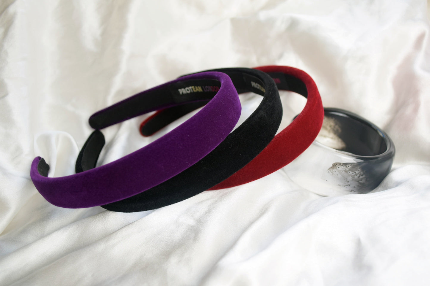 Vintage Style Velvet Headband in Purple