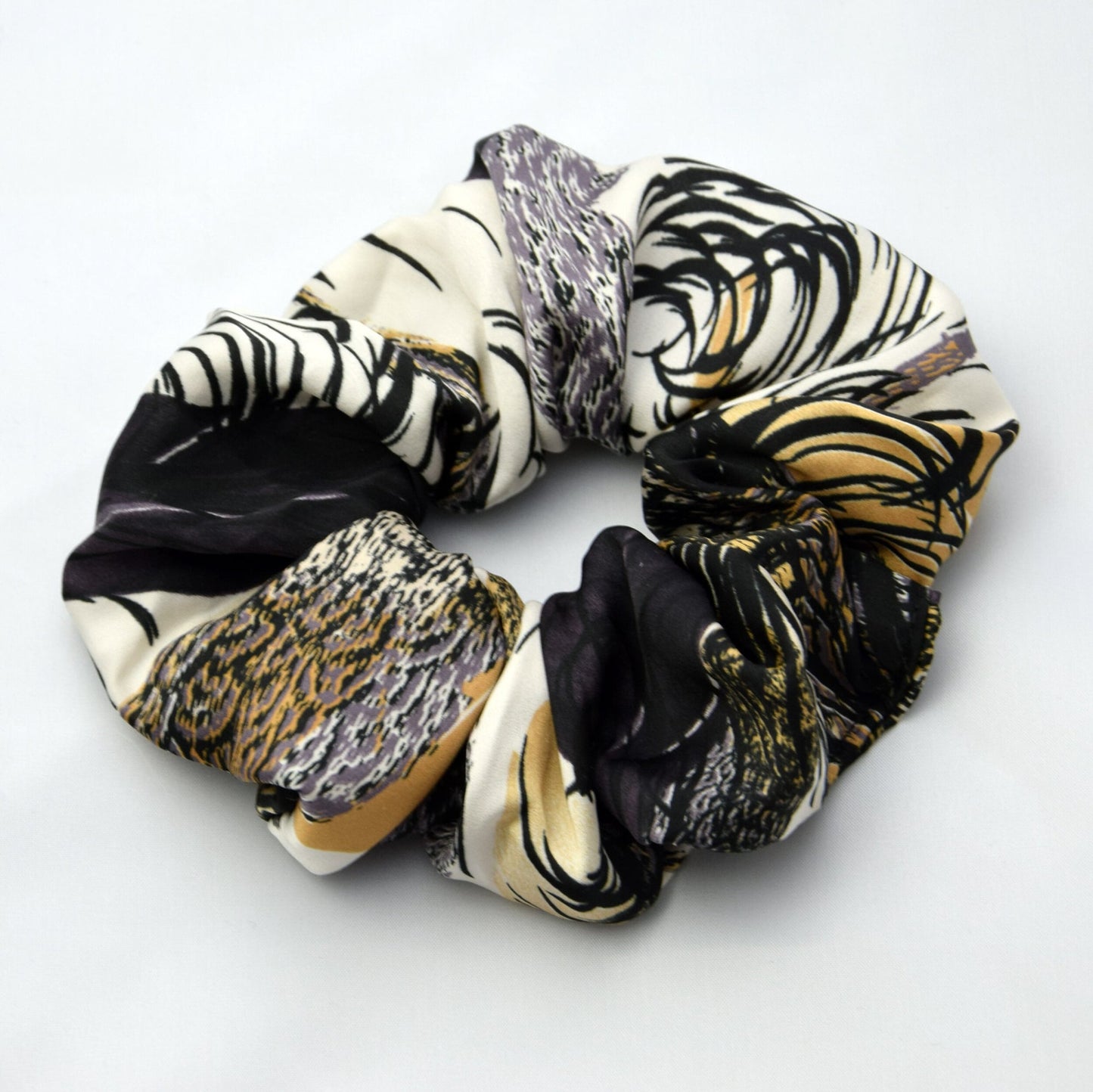 Feather Print Scrunchie - Hair Accessories