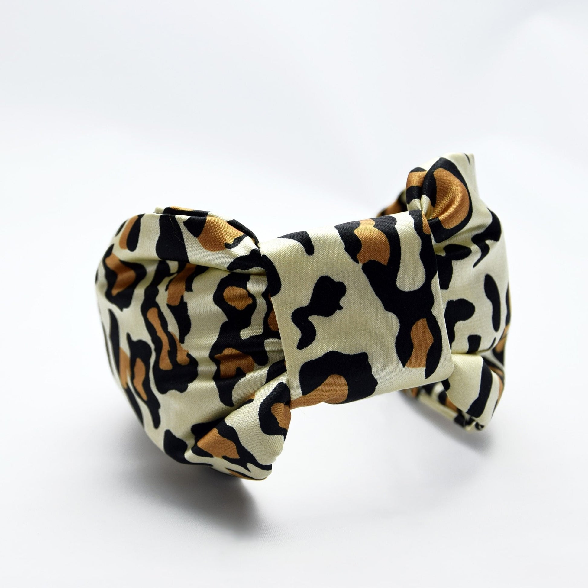 Leopard Print Headband - Satin Headband in Classic Leopard 