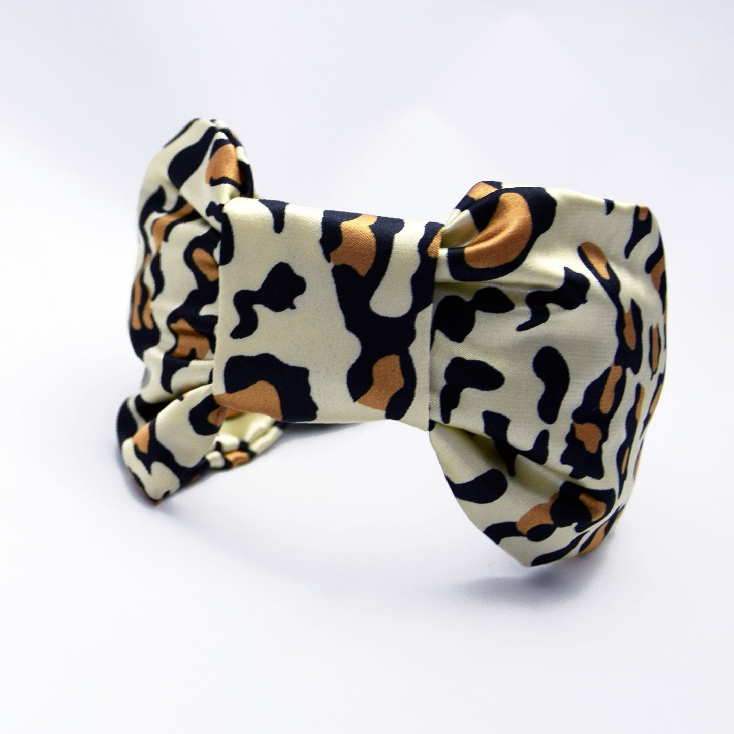Leopard Print Headband - Satin Headband in Classic Leopard 
