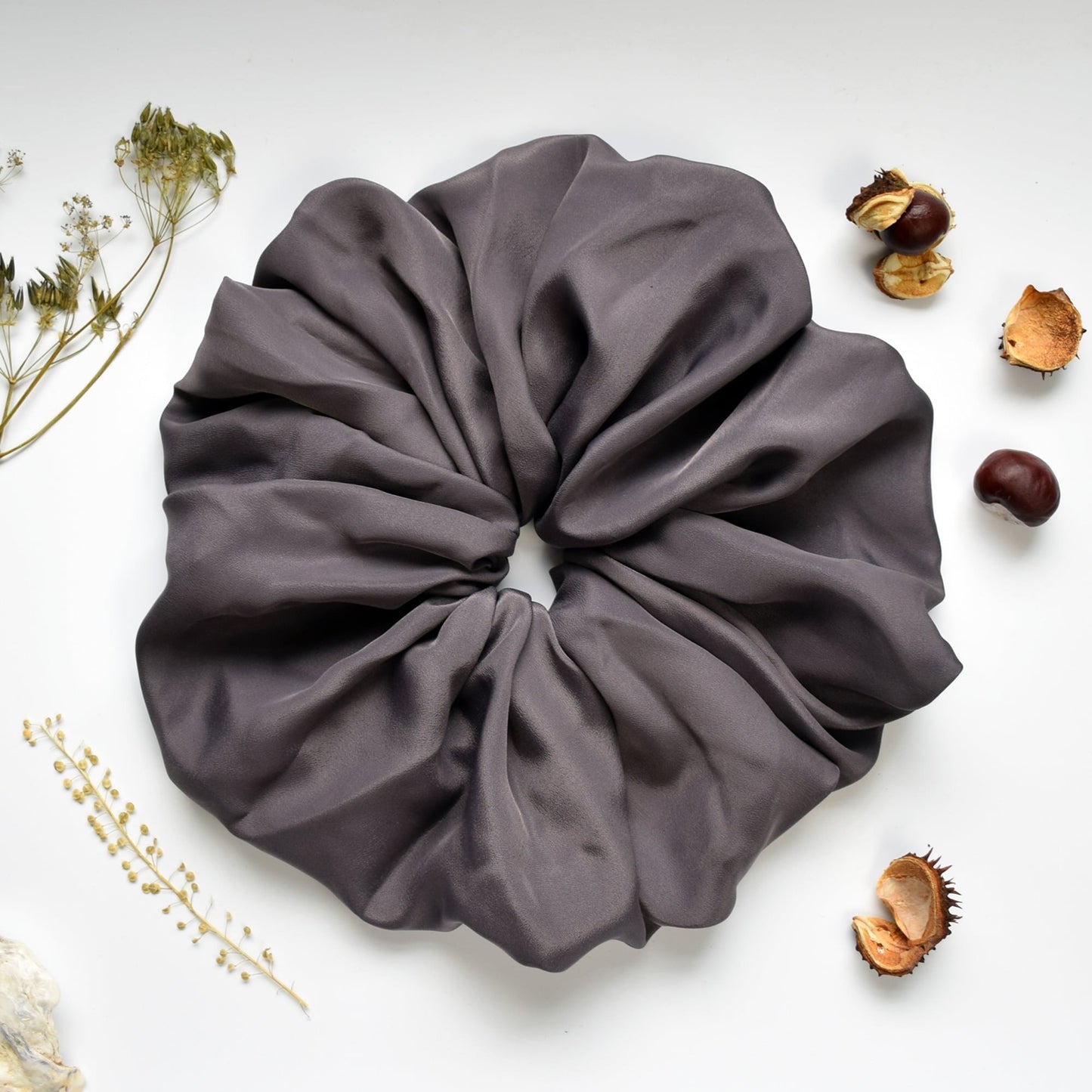 Oversized Giant Scrunchies Set in Black and Grey