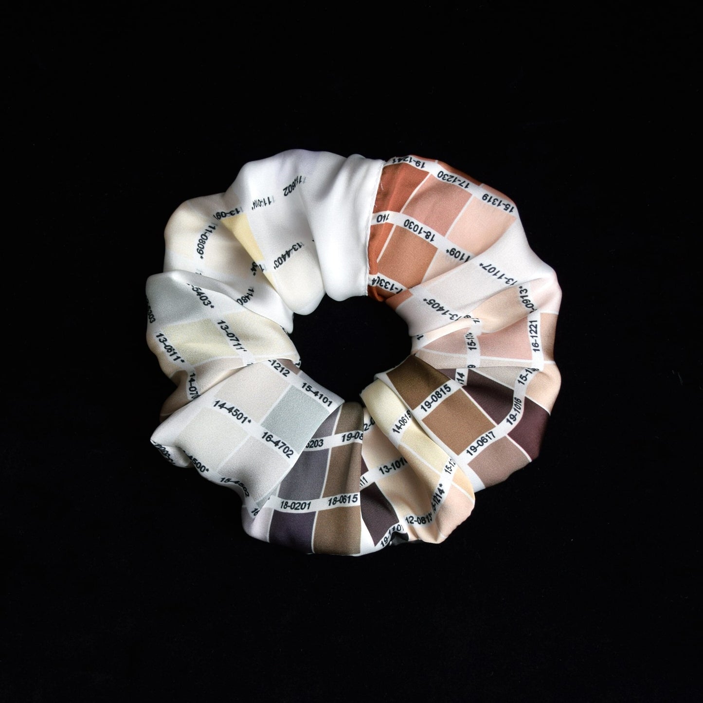 Pantone Colour Swatch Satin Scrunchie in Metallics