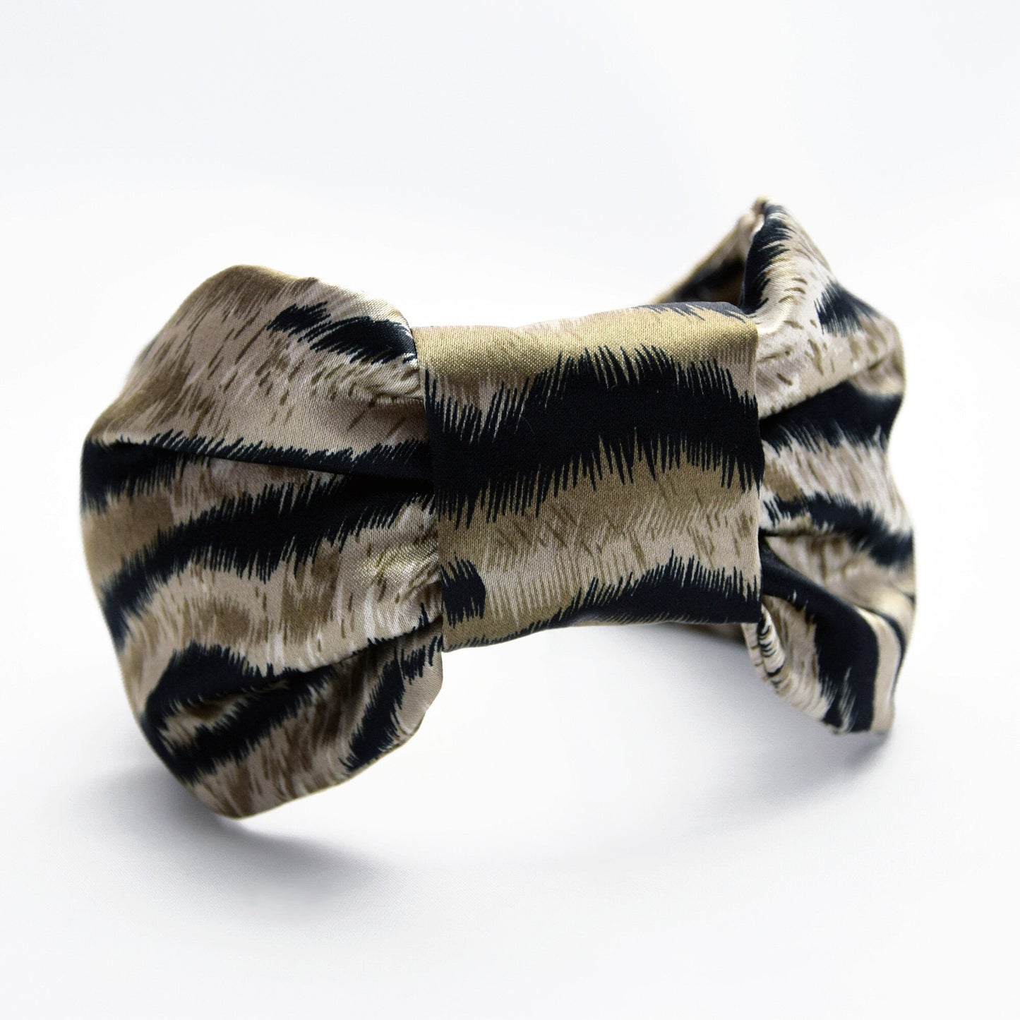 Satin Animal Print Headband - Tiger Print