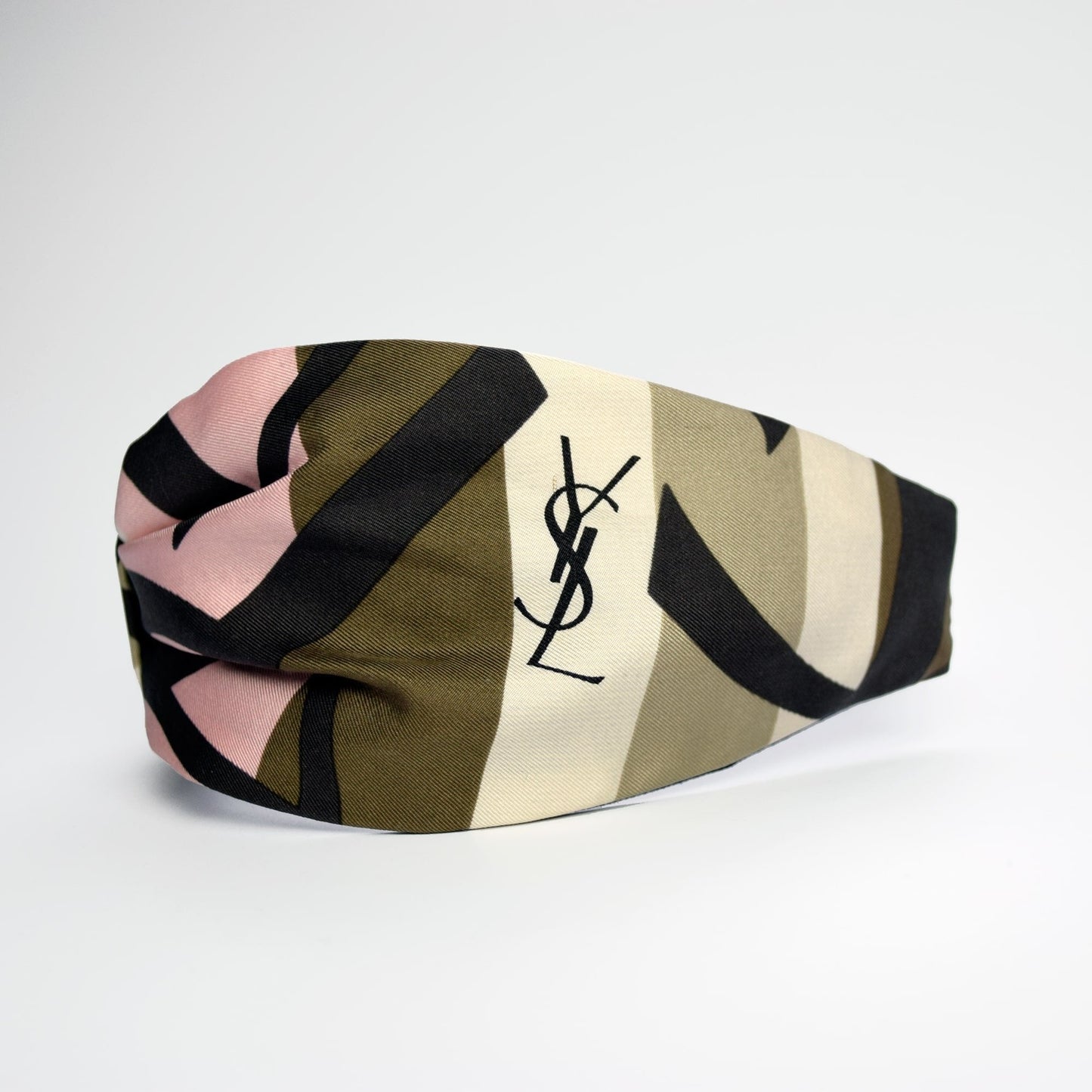 Upcycled and Altered Silk YSL Headband